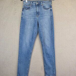 American Eagle Women's Tapered High-Waisted Medium Wash Slim Fit Jeans